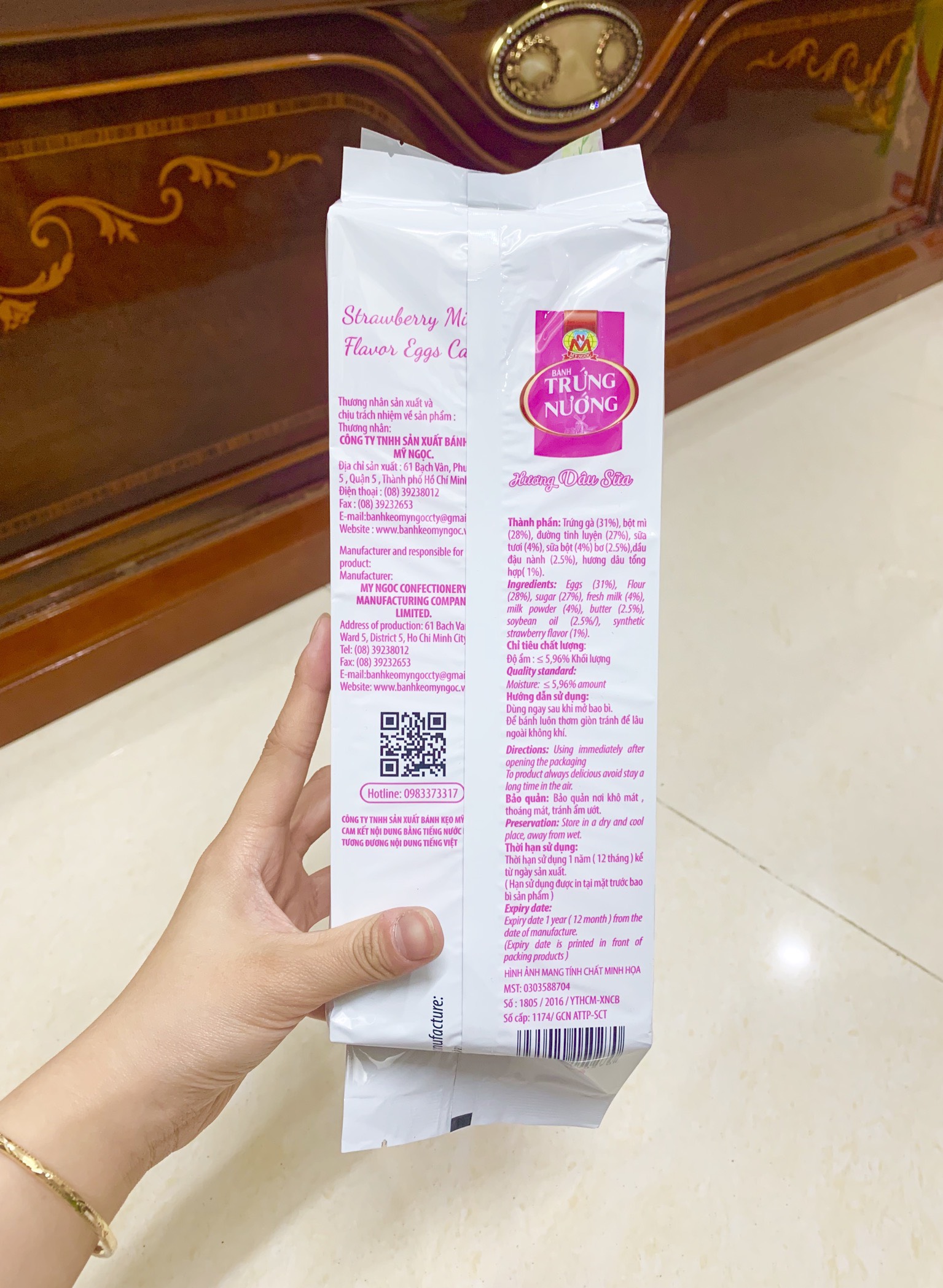 Bánh Trứng Nướng Hương Dâu Sữa - 162g