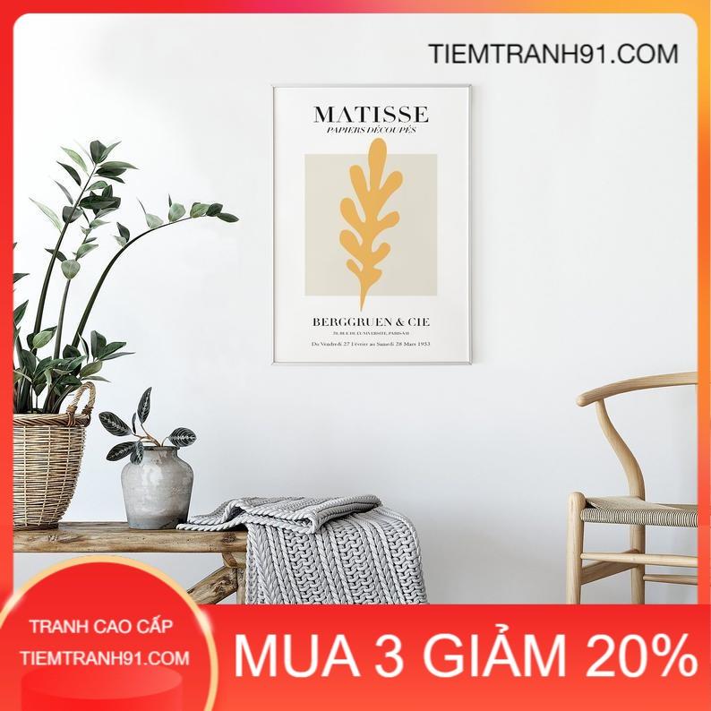 Tranh Canvas Cao Cấp | Tranh Matisse - Papiers Decoupes Poster - Beige - Yellow - Neutral Colors