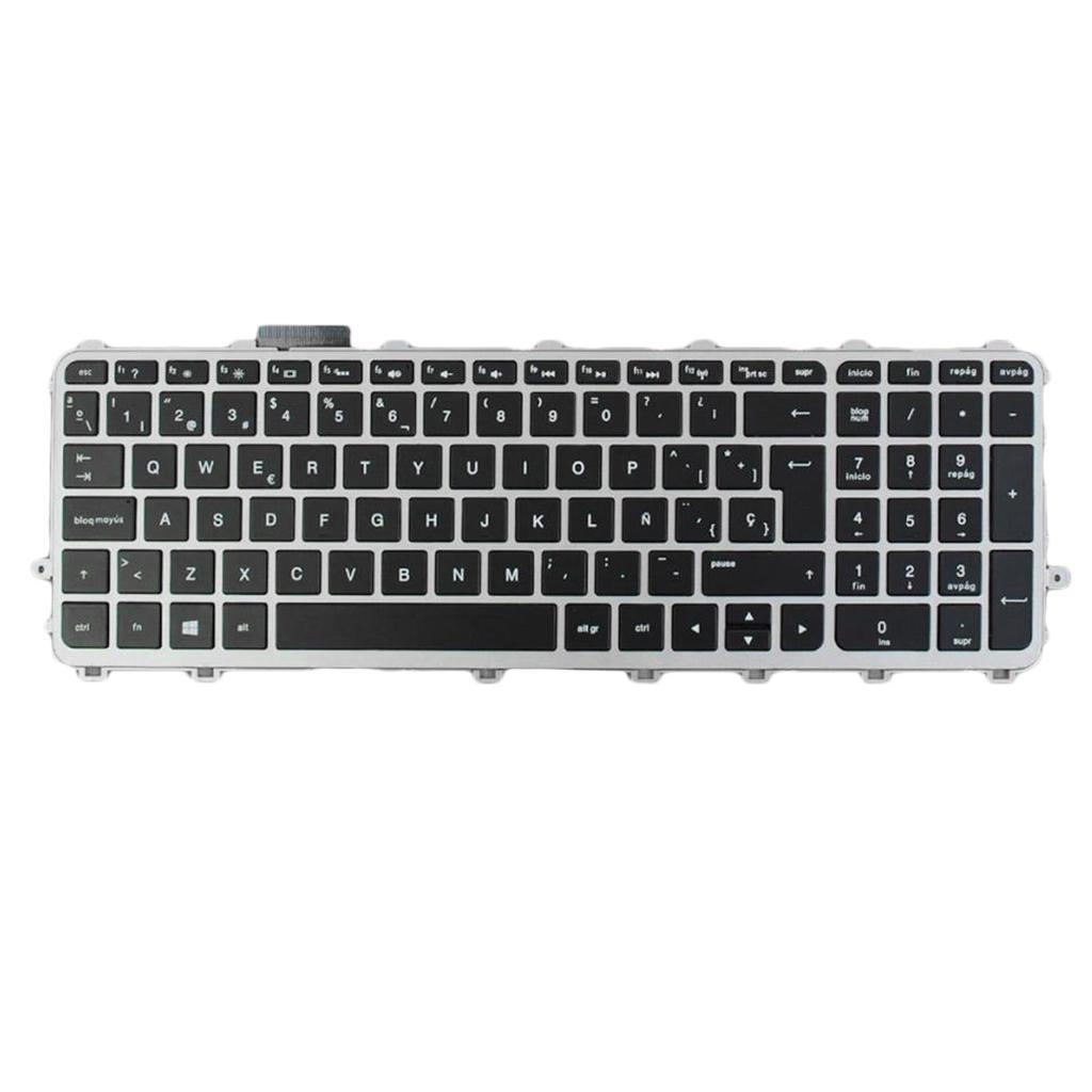 Notebook Keyboard Suit for ENVY 15-j w/ Silver Frame Laptop SP Layout Black