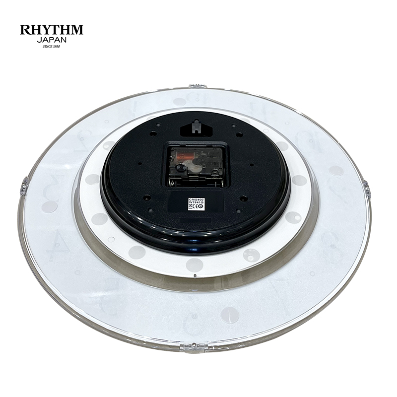 Đồng hồ treo tường Nhật Bản Rhythm CMG400NR03, Kích thước 35.5 x 4.0cm, 850g, Vỏ nhựa cao cấp, Dùng Pin