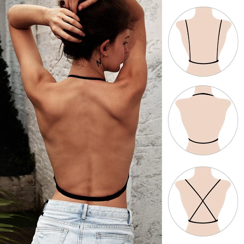 Áo Ngực Sexy Dây Đai U Hở Lưng Viền Ren Không Dây Mềm Cúp Áo Nữ Vô Hình Mỏng Cup Nữ Quần Lót
