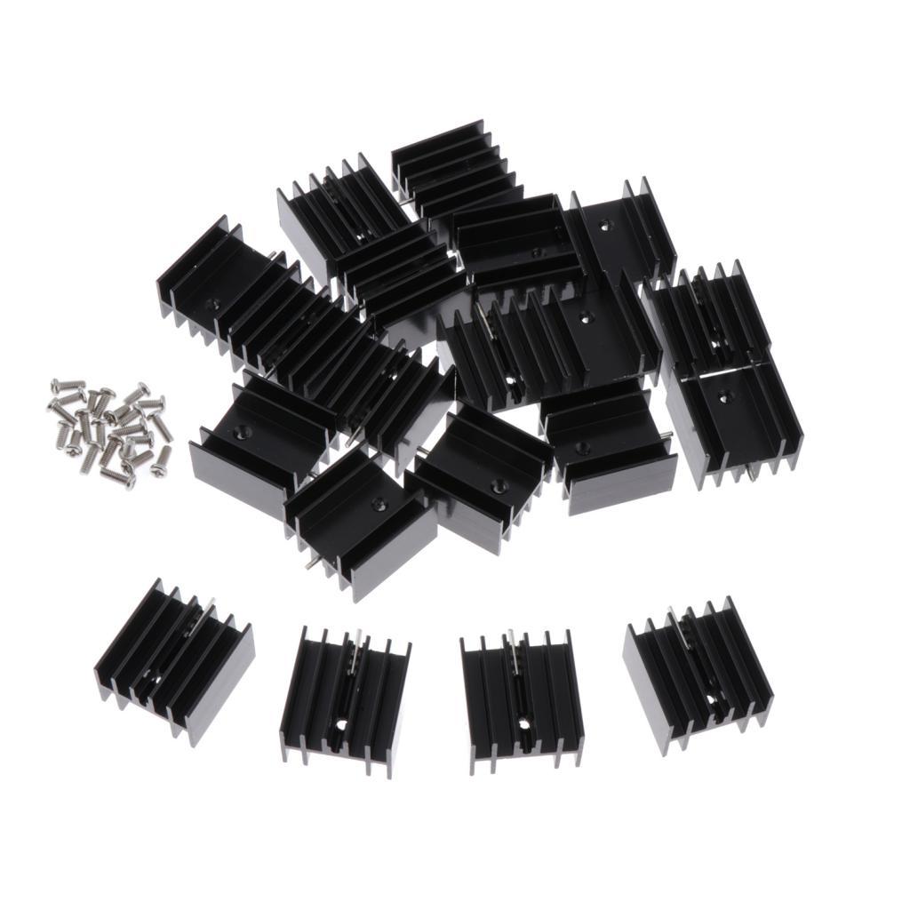 Kokiya 20 Chiếc Tản Nhiệt Nhôm 24 Mm X 25 Mm X 16 Mm 7805 Tản Nhiệt Làm Mát Tản Nhiệt