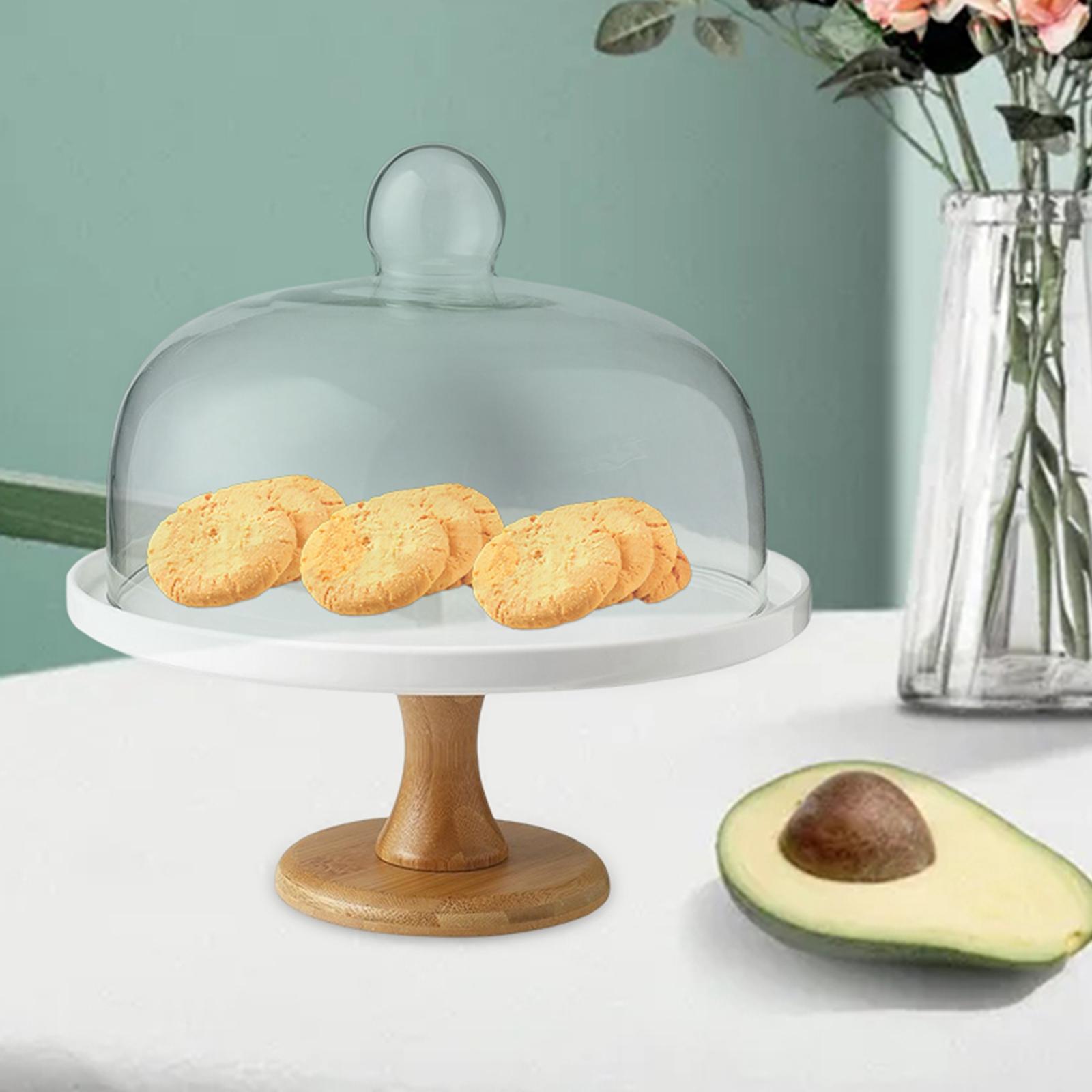Cake Stand Dome Lid Glass Cover Serving Tray Cheese for Breakfast Food