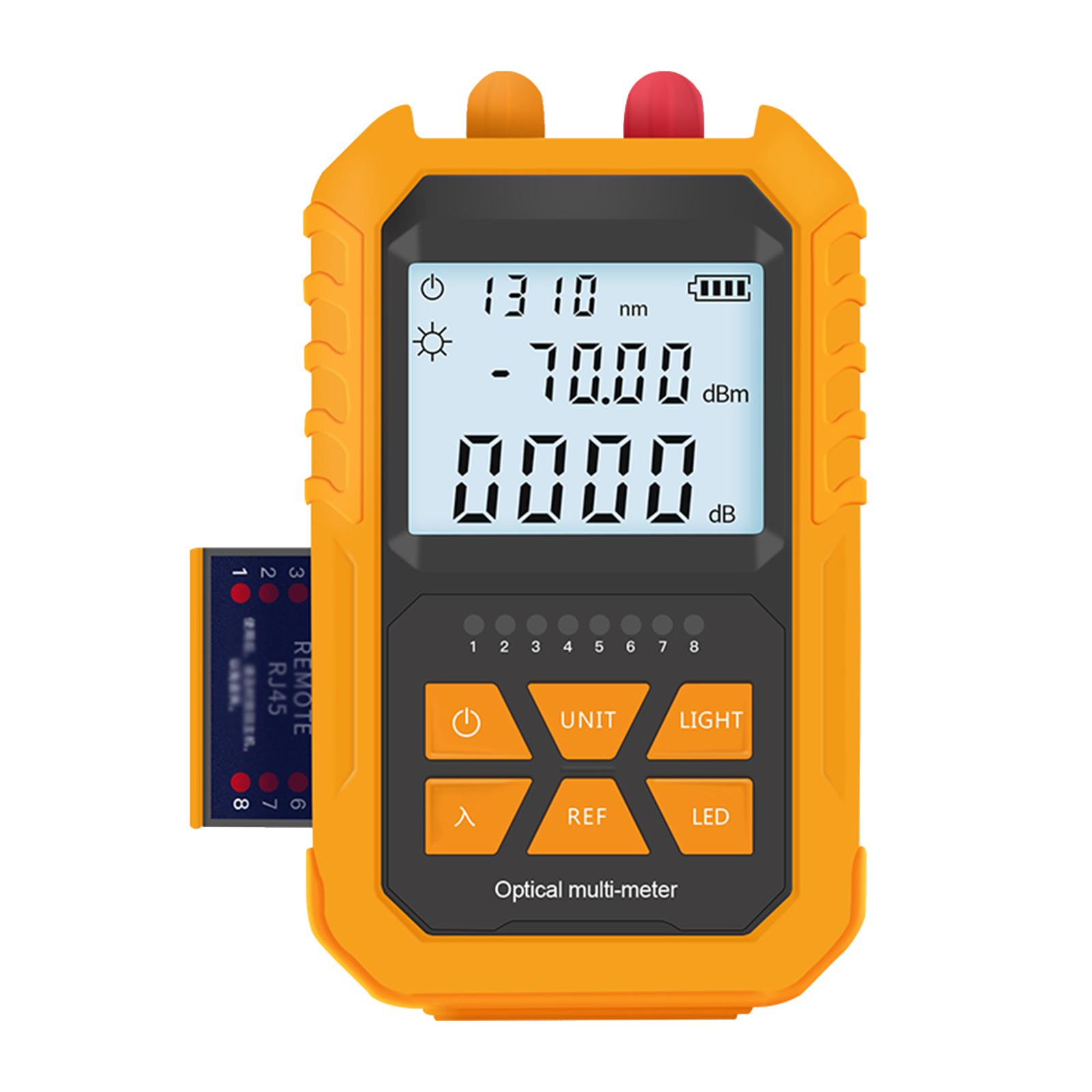 Handheld Optical Power Meter with 5km Red Light -70~+3dBm Mini Optical Power Tester Network Cable Tester Portable