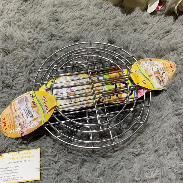 Vỉ hấp inox 4 chân .
