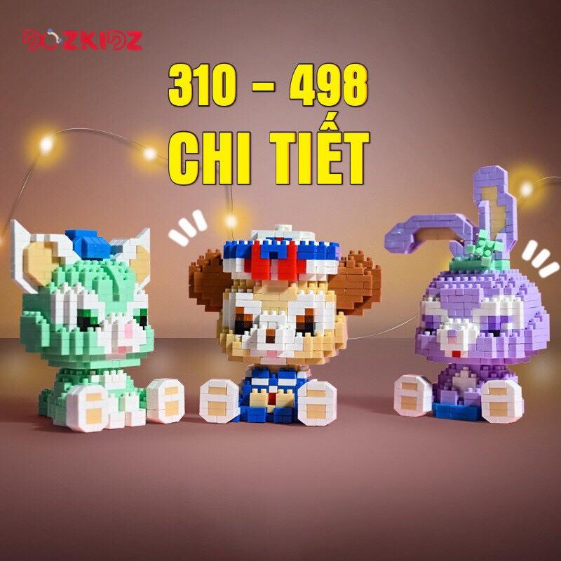 Đồ chơi lắp ráp - Xếp hình con vật 310-498 chi tiết oại nhỏ dày 3mm - DOZKIDZ