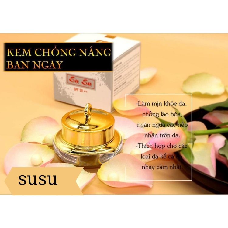 Kem chống nắng Su Su SPF 50 -  dành cho da khô Yody White Phương Anh hộp -10g