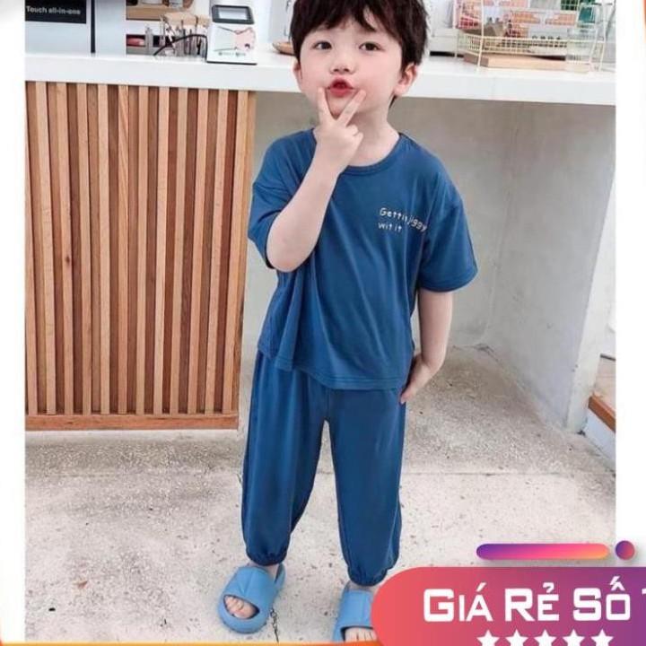 bộ minky mom tay ngắn quần dài cho bé trai bé gái - bộ ngủ cho bé