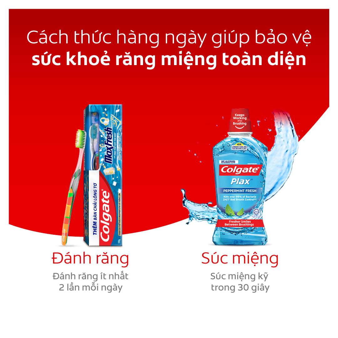 Bộ 4 Kem đánh răng Colgate bạc hà the mát Maxfresh 225g/tuýp tặng bàn chải đánh răng lông mềm