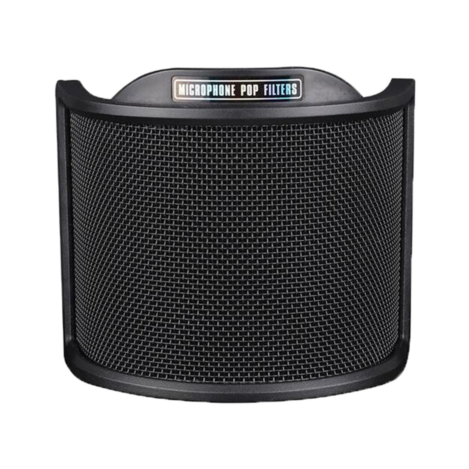 U Shape Microphone POPs Filter, Microphone Windscreen Cover for Streaming Broadcasting Videos Studio Vocal Recording