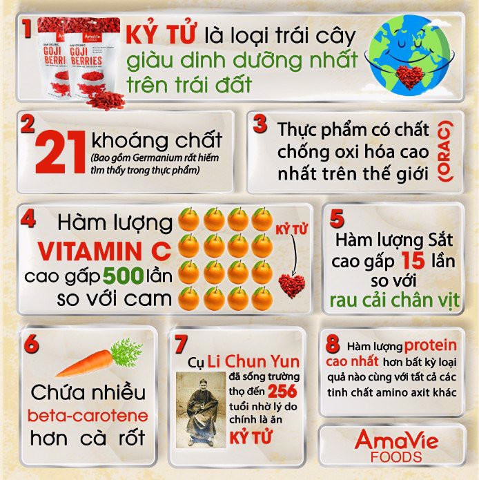 Hạt kỷ tử hữu cơ 170gr - AmaVie Foods