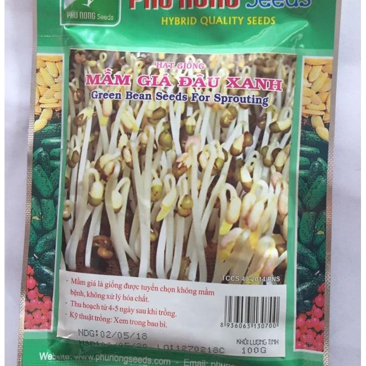 Hạt giống mầm giá đậu xanh-gói 50 gram