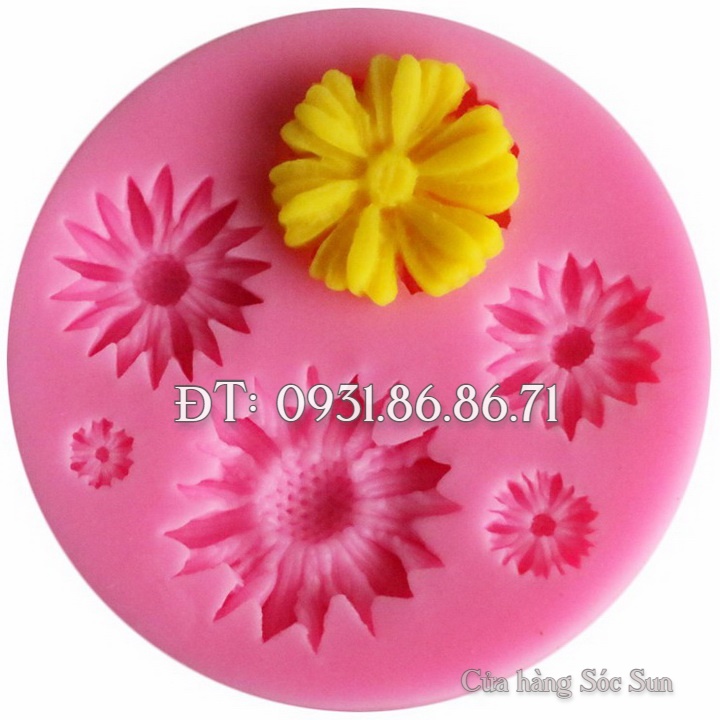 Khuôn silicon các loại hoa – Mã số 1641