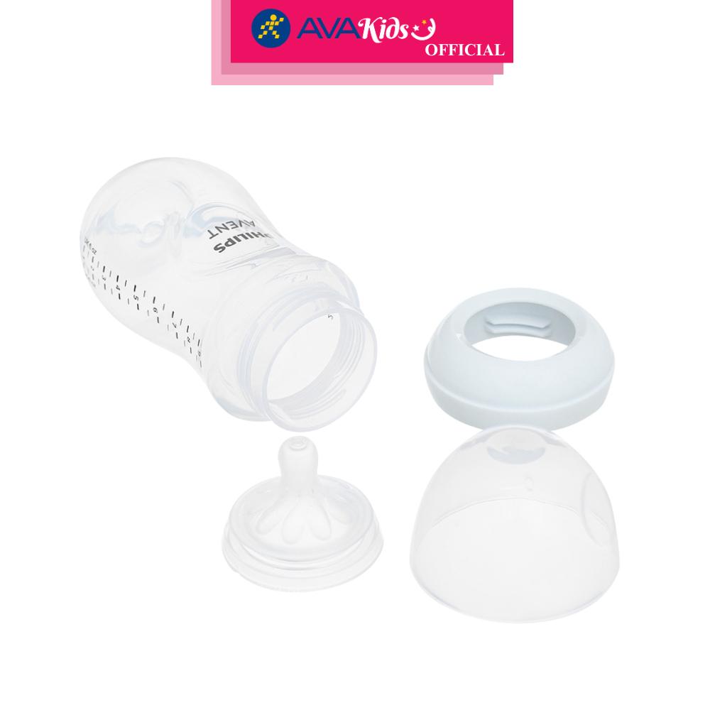 Combo 2 bình sữa nhựa PP Philips Avent SCY903/02 cổ rộng 260 ml (1 - 3 tháng) - Hàng Chính Hãng