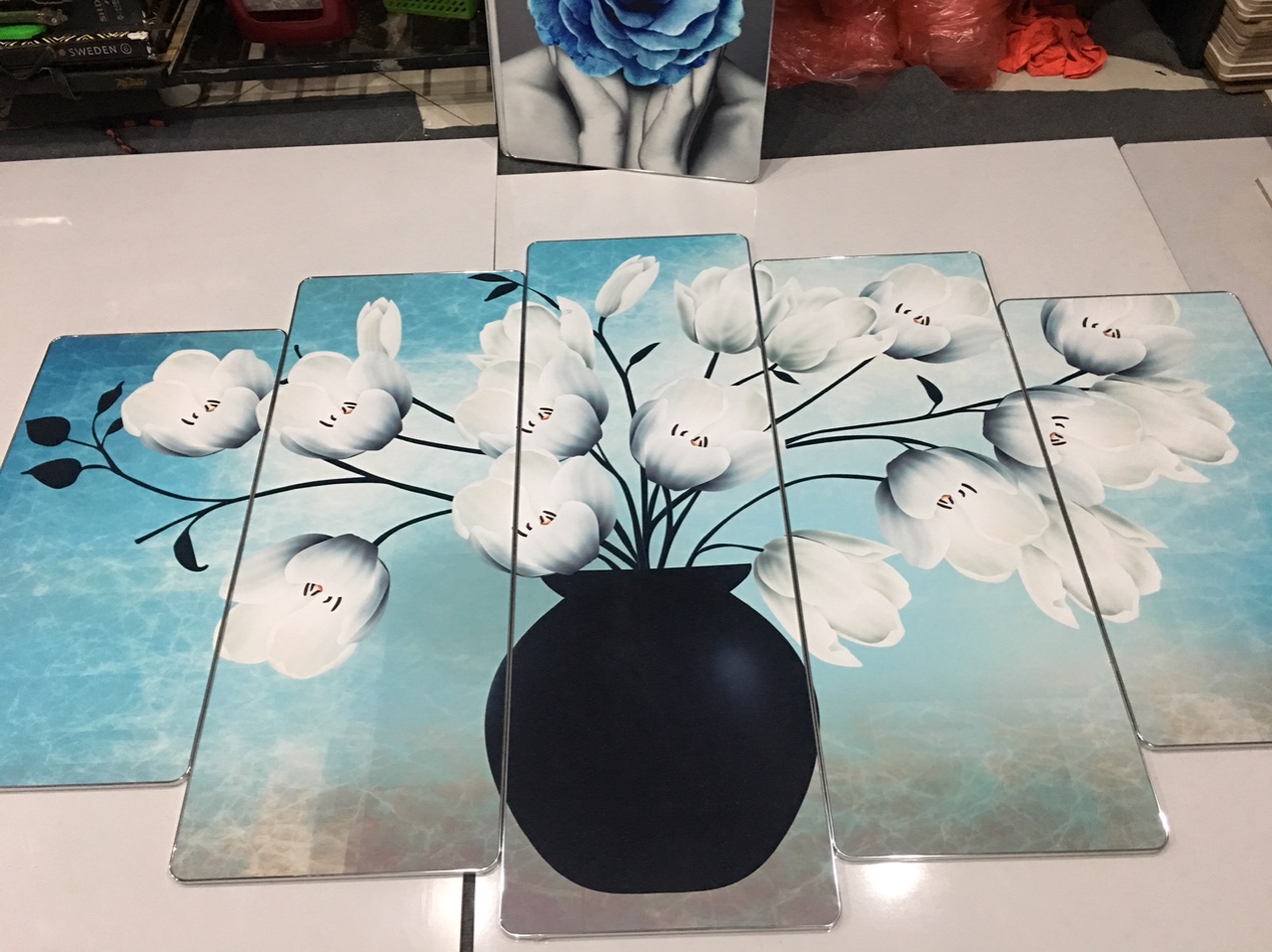 Tranh Treo Tường Hoa 3D Hiện Đại - Tranh Treo Tường Phòng Khách Hiện Đại