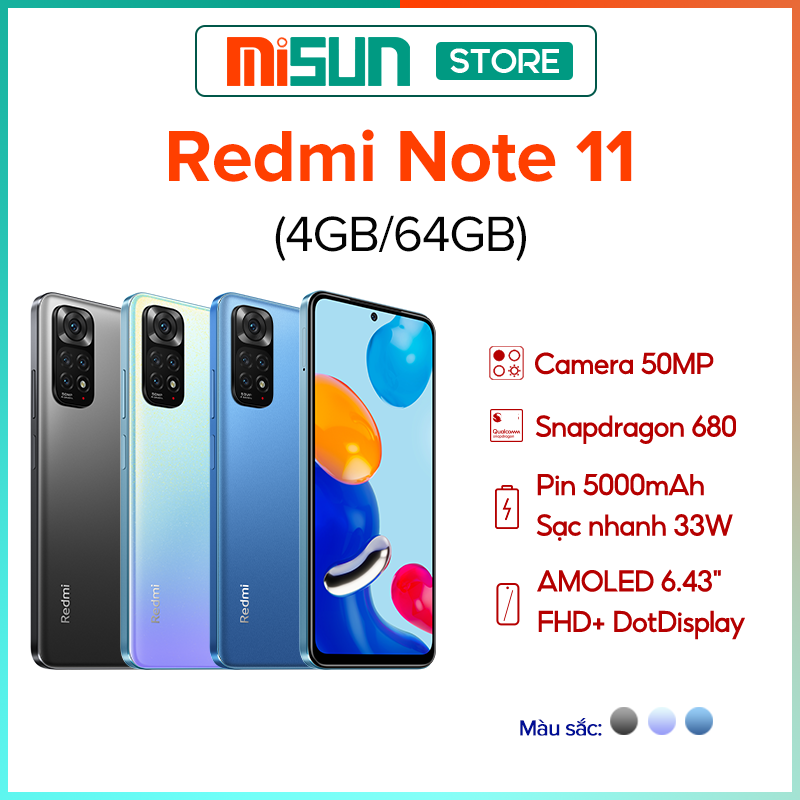 Điện thoại Xiaomi Redmi Note 11 (4GB/64GB) - Hàng chính hãng