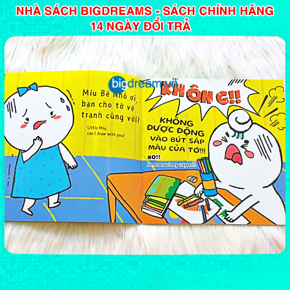 BẢN MỚI SONG NGỮ Miu Bé Nhỏ Đừng Ích Kỷ Nhé! P2 Ehon Kĩ Năng Sống Cho Bé 1-6 Tuổi Miu miu tự lập hiểu chuyện