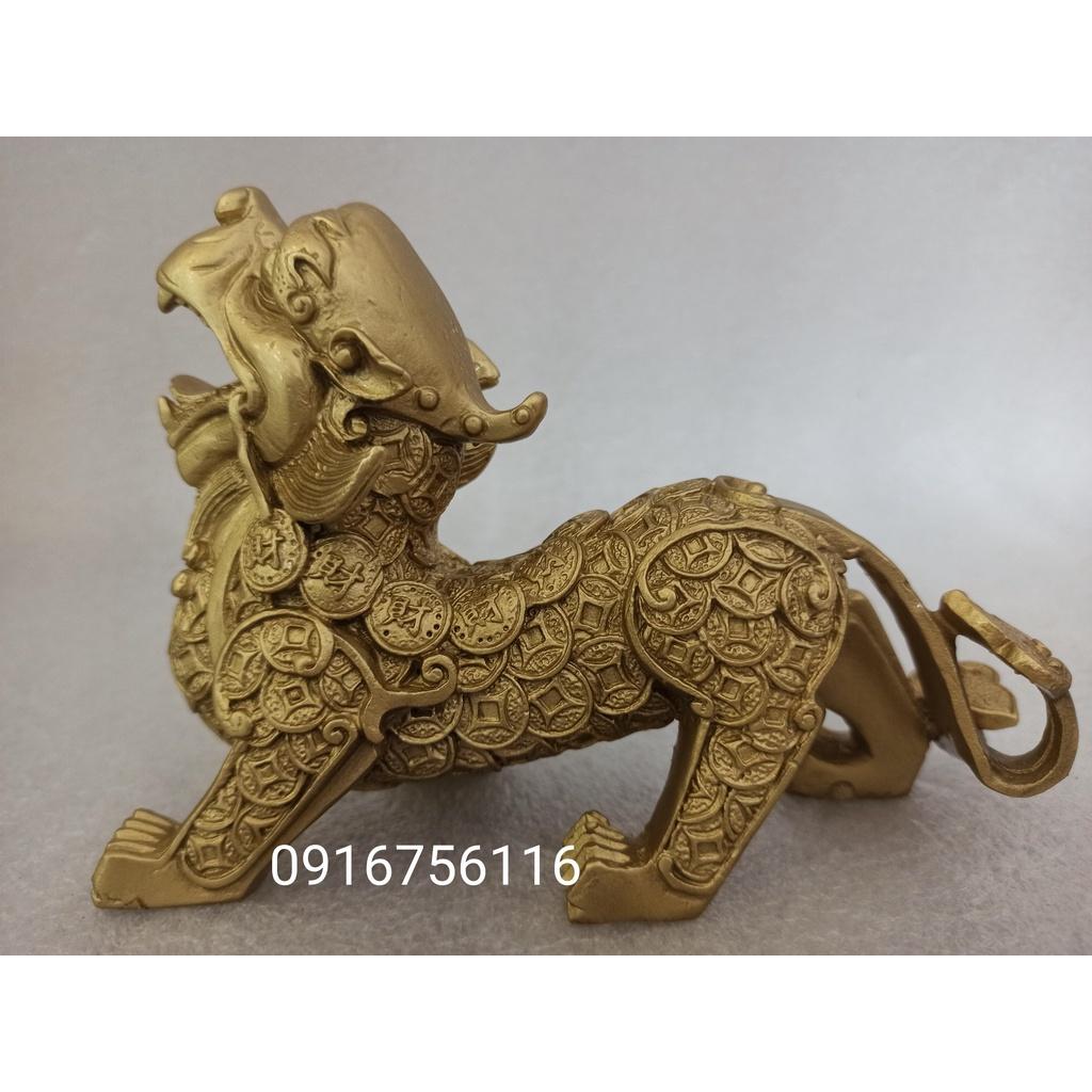Đôi Tỳ hưu bằng đồng cỡ trung, tỳ hưu phong thủy chiêu Tài hút Lộc NHƯ Ý