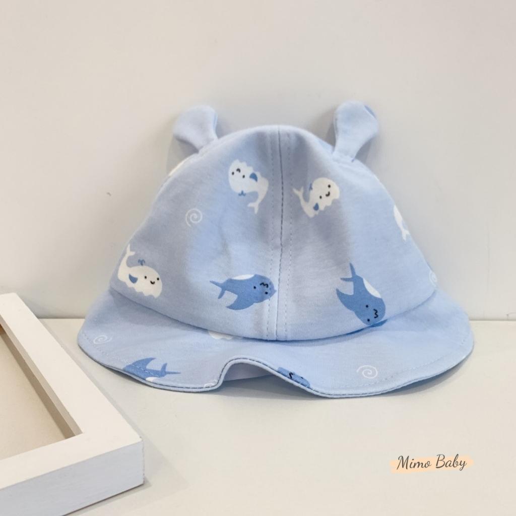 Mũ vải mềm tai bèo tai thú in họa tiết dễ thương cho bé MH103 Mimo Baby