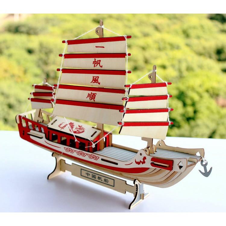 Đồ chơi lắp ráp gỗ 3D Mô hình Thuyền buồm Plan Sailing Laser