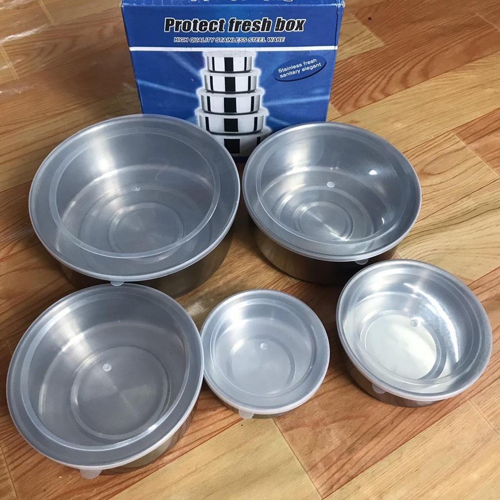 Bộ Thố 5 Cái Inox Có Nắp Đậy Tiện Dụng protect-HH100