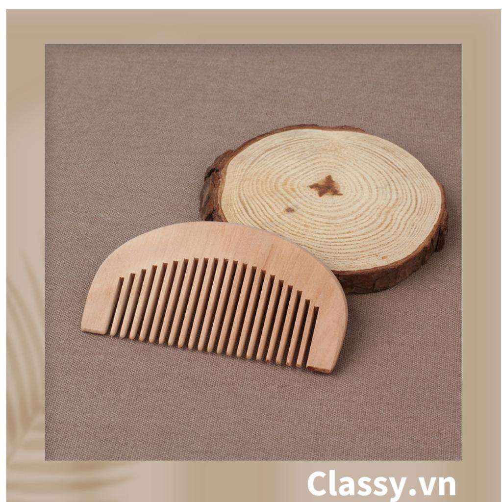 Lược mini Classy Gỗ đào tự nhiên (trơn) - Hàng loại 1 PK311