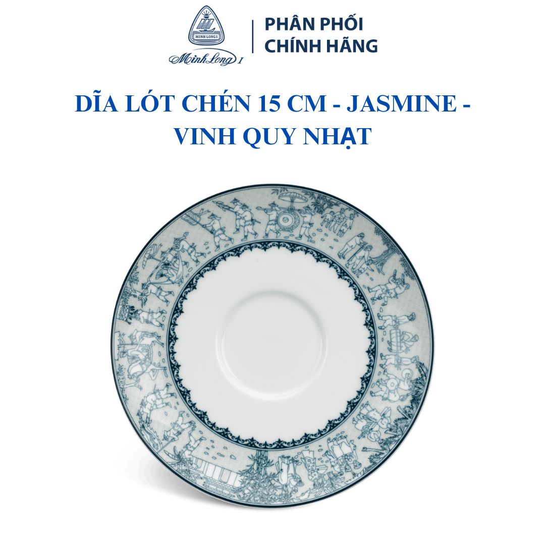 Dĩa lót chén 15 cm Jasmine Vinh Quy Nhạt _ Gốm sứ cao cấp Minh Long 1