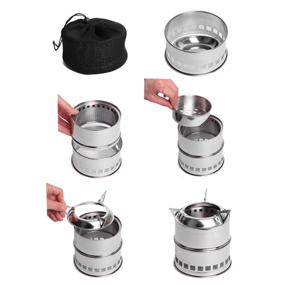 Lò đốt củi bằng thép không gỉ phù hợp cho cắm trại