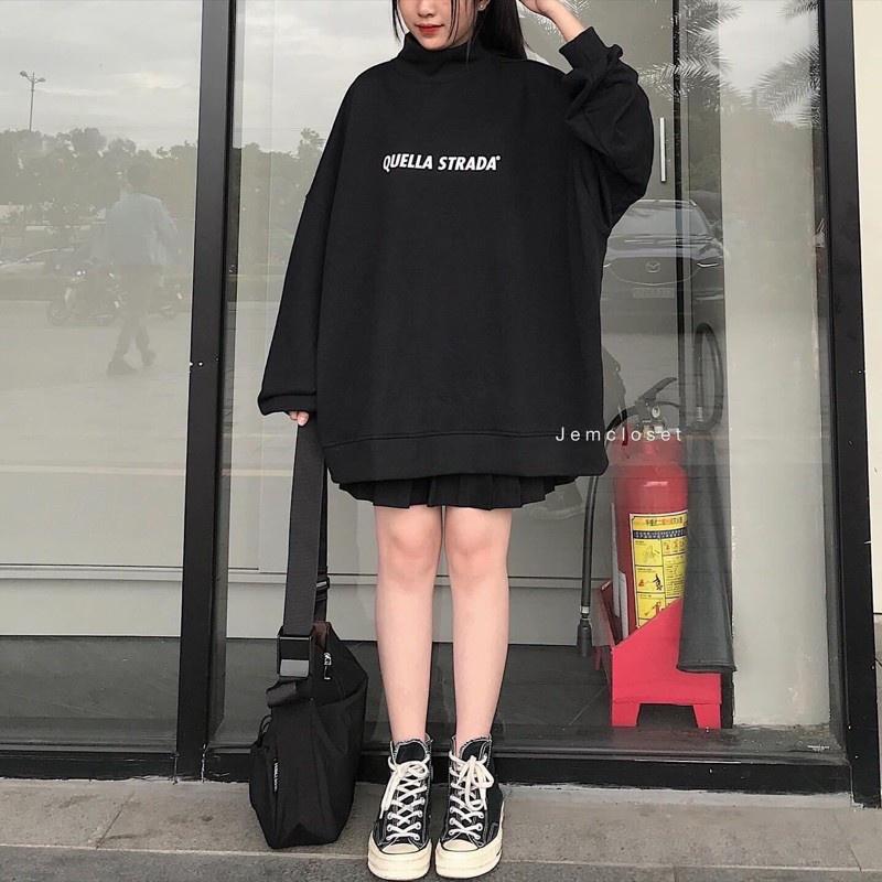 Áo hoodie dáng rộng phong cách Unisex QUELLA Teenxx 1 , Áo sweater nam nữ HOT