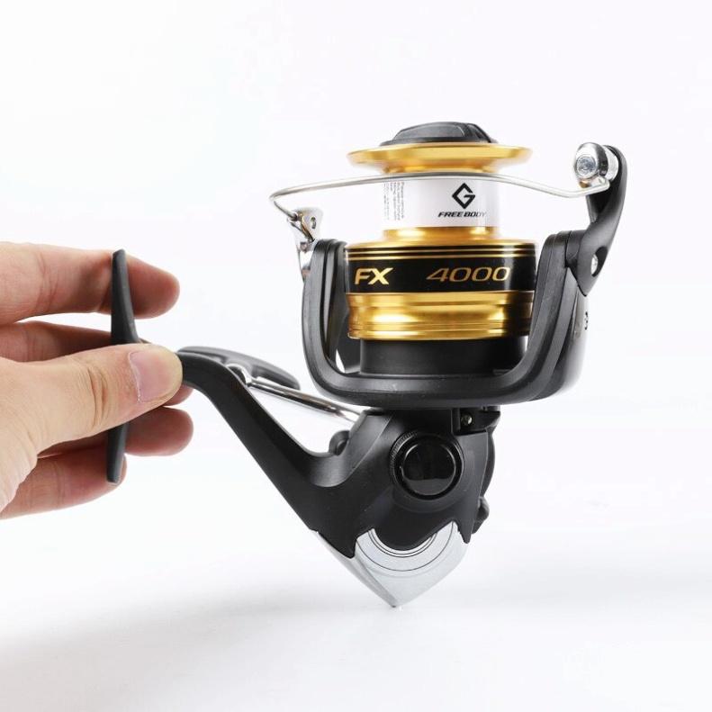 Máy câu cá đứng Shimano FX4000 tải cá 8.5kg, máy đứng câu lure giá rẻ câu lure lóc chẽm suối câu sông