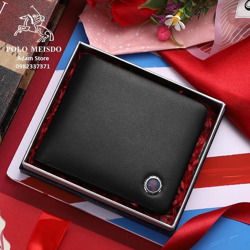 Ví Da Bò Nam Cao Cấp POLO MEISDO Sang Trọng ( Da Bò Thật 100%)