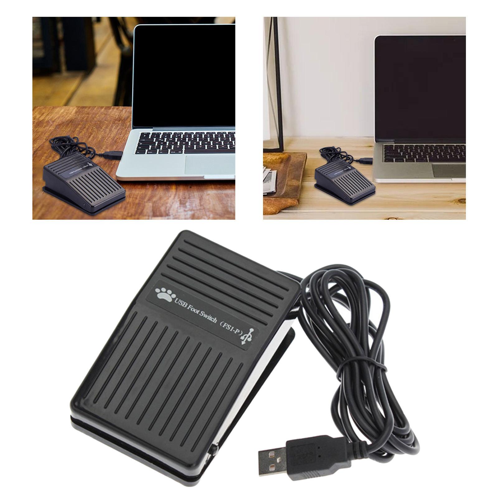 USB Foot Pedal Switch USB Action Switch Control Key Functions Mouse PC Game