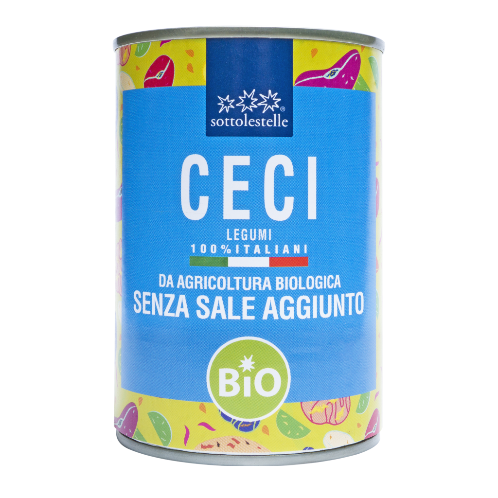 Đậu gà hữu cơ đóng hộp 400g Sottolestelle