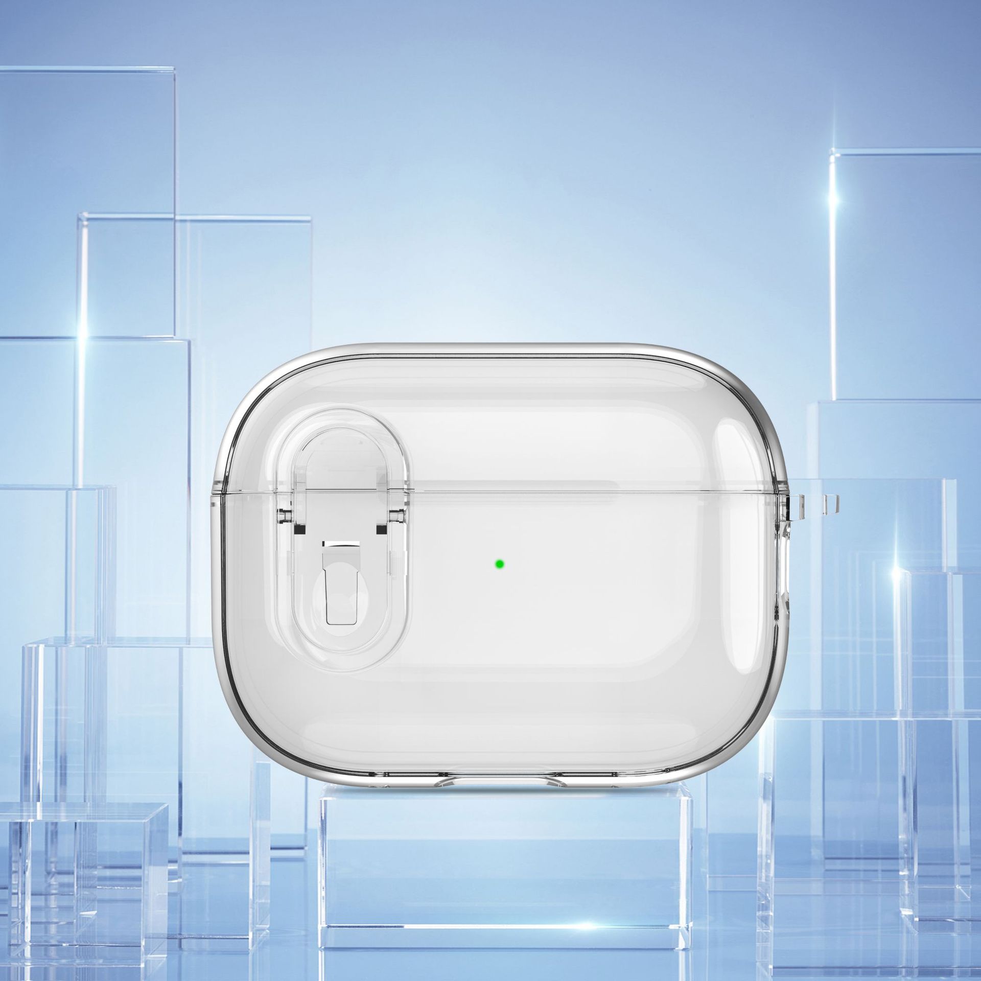 Ốp Case Bao Trong Suốt Dành Cho Airpods 4, Khoá An Toàn, Chống Sốc, Kai.N Crystal Lock, Kèm Móc Treo_ Hàng chính hãng