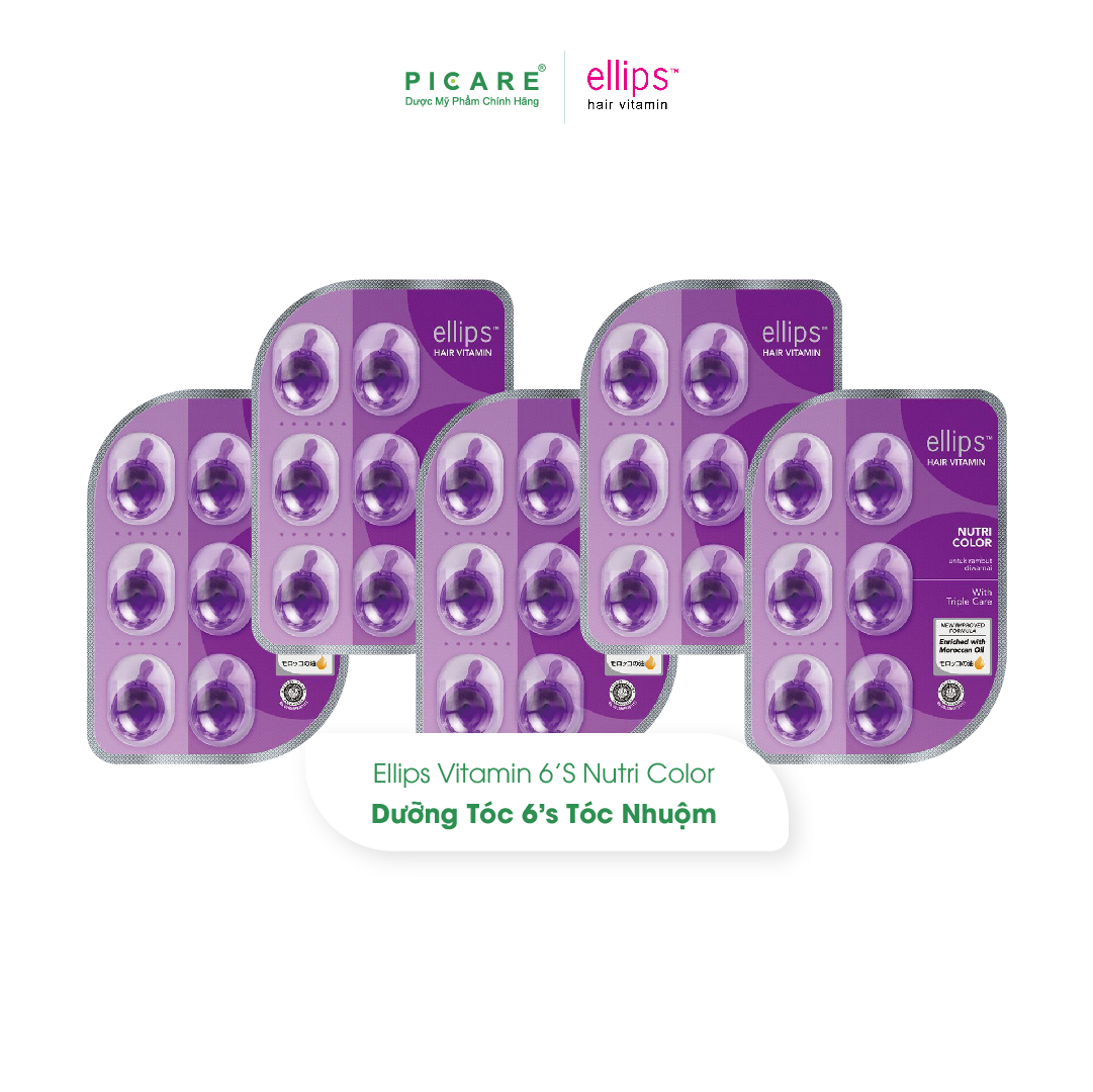 Viên Serum Dưỡng Tóc Ellips Hair Vitamin Giúp Phục Hồi Tóc, Nuôi Dưỡng Tóc Óng Mượt - Nutri Color