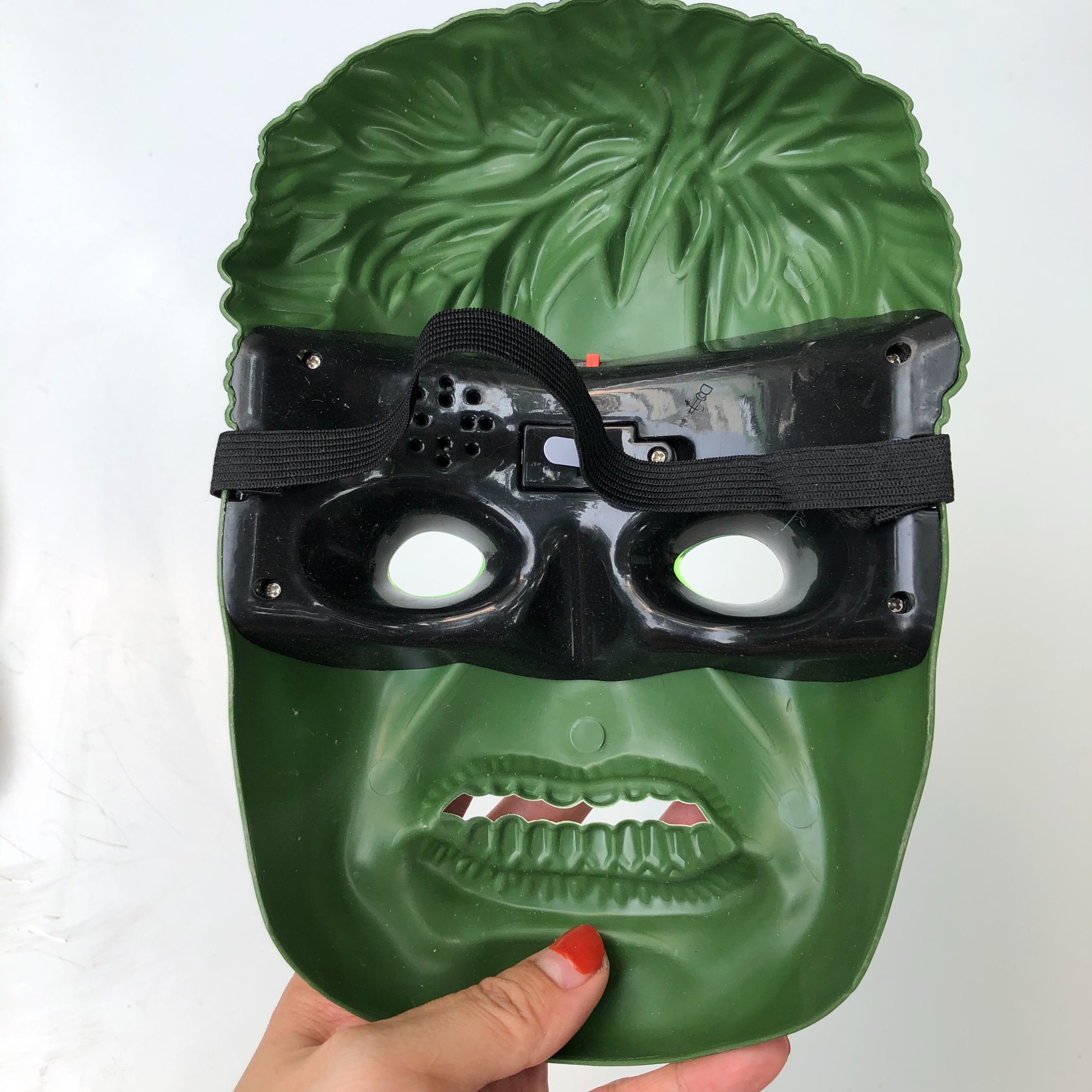 Mặt nạ người Khổng lồ xanh Hulk có đèn phát sáng hóa trang Trung thu , Halloween cho bé