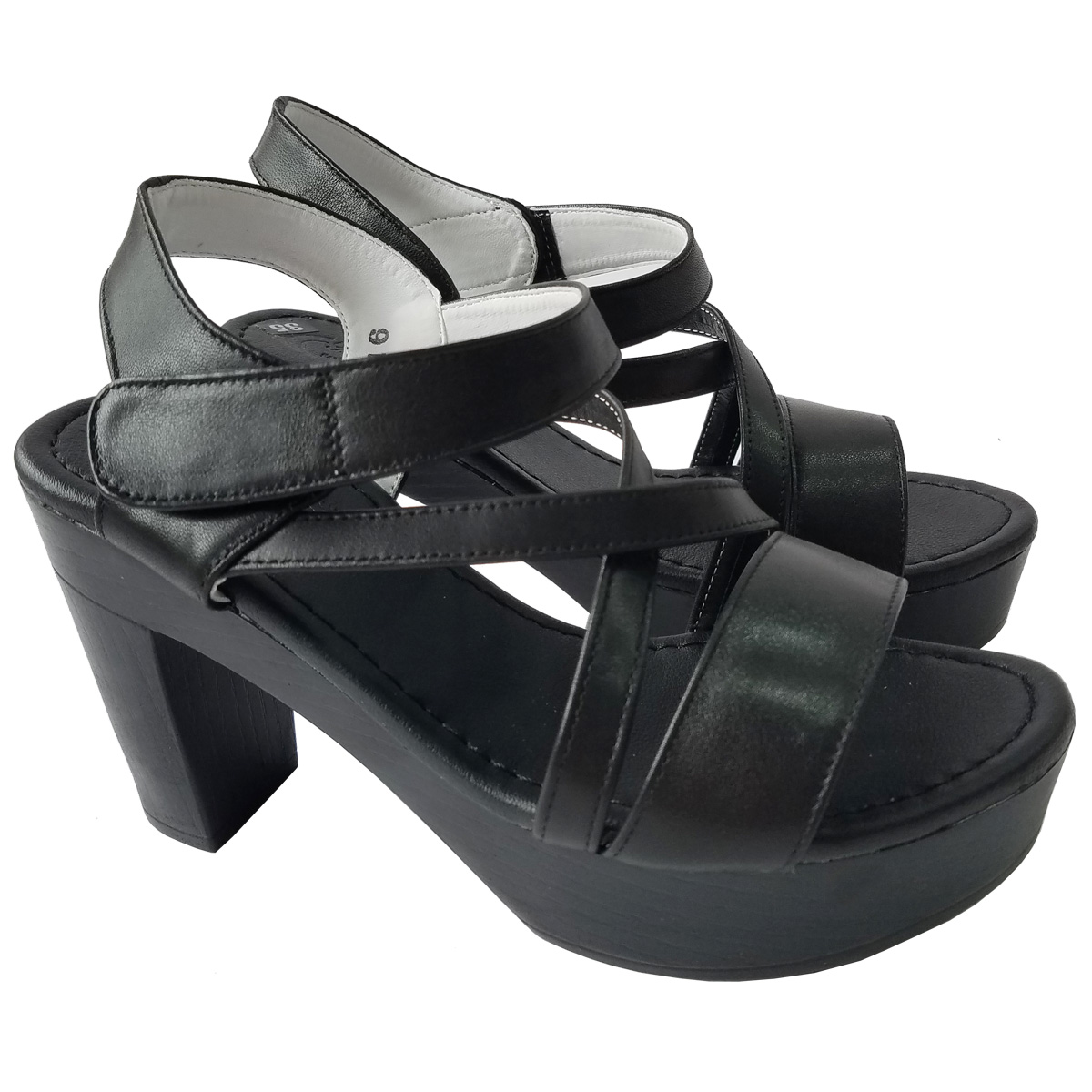 Giày Sandal Cao Gót Da Bò BIGGBEN Cao 8 Phân SDCG152