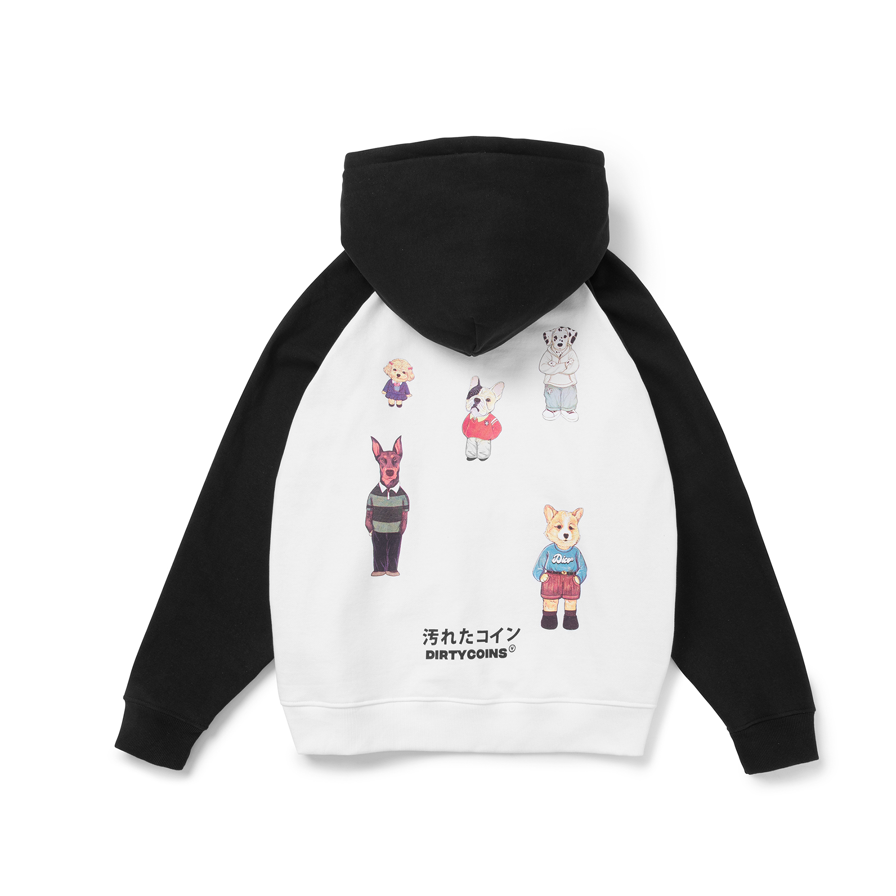 Áo Khoác Dico Puppies Hangouts Raglan Hoodie - White/Black