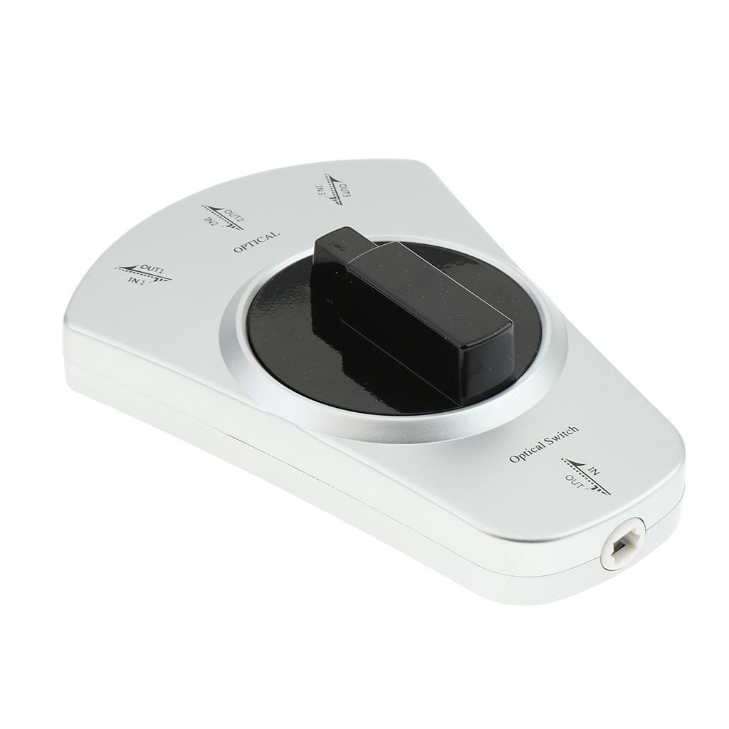 Digital Optical Audio 3 Way Selector Switcher Splitter Hub
