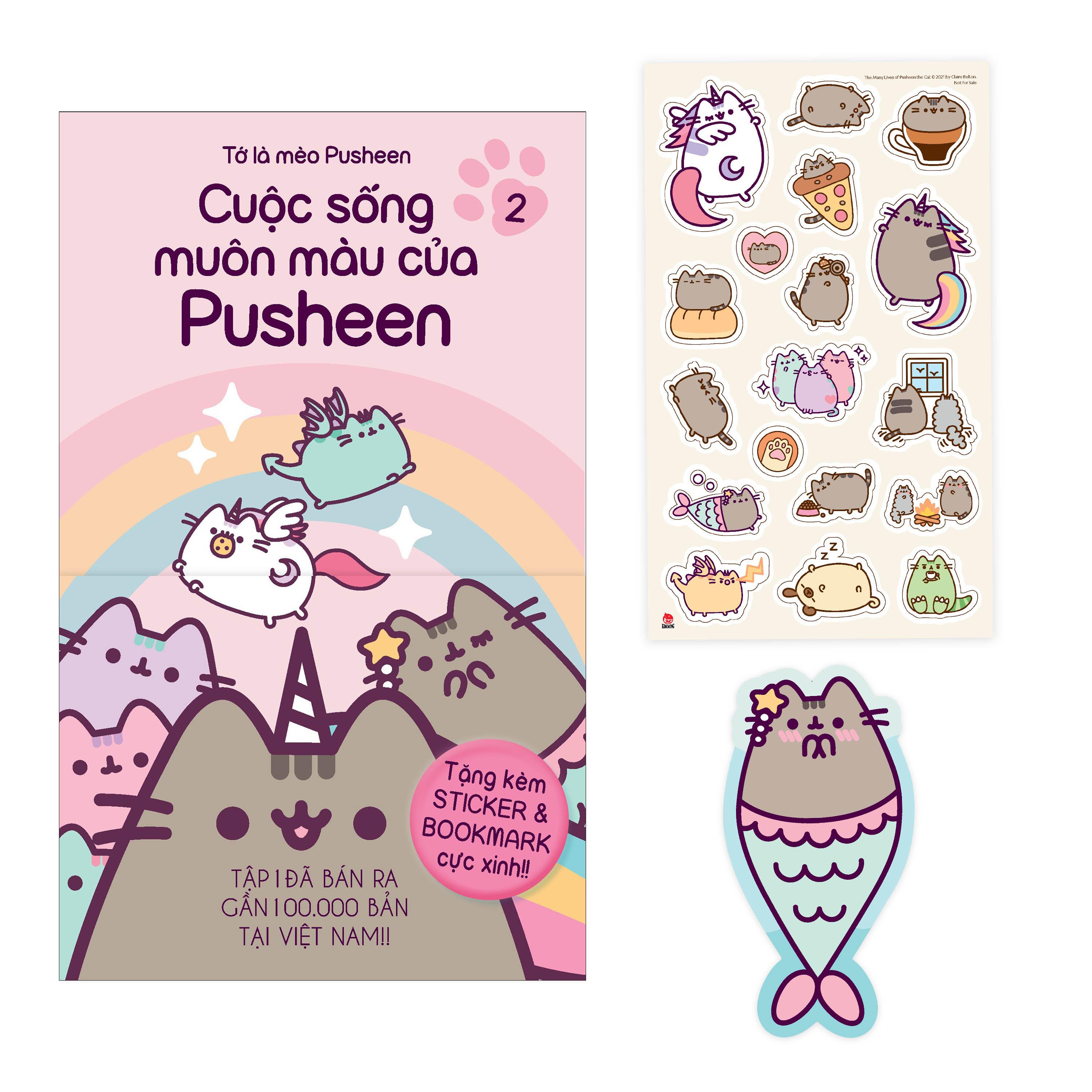 Tớ Là Mèo Pusheen - Tập 2: Cuộc Sống Muôn Màu Của Pusheen - Tặng Kèm Obi + Sticker + Bookmark