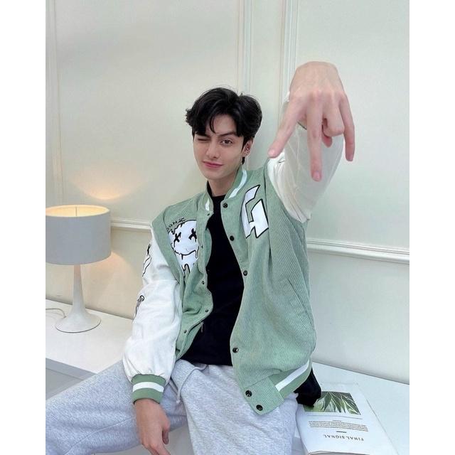 Áo Khoác Bóng Chày Bomber In Hình Siêu Xinh Form Rộng Unisex-AKNHUNGHOATHINH