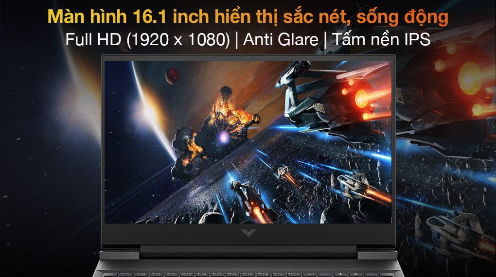 Laptop HP VICTUS 16 e0170AX R7 5800H/8GB/512GB/4G RTX3050Ti/16.1"F/144Hz/Win11//Đen - Hàng chính hãng