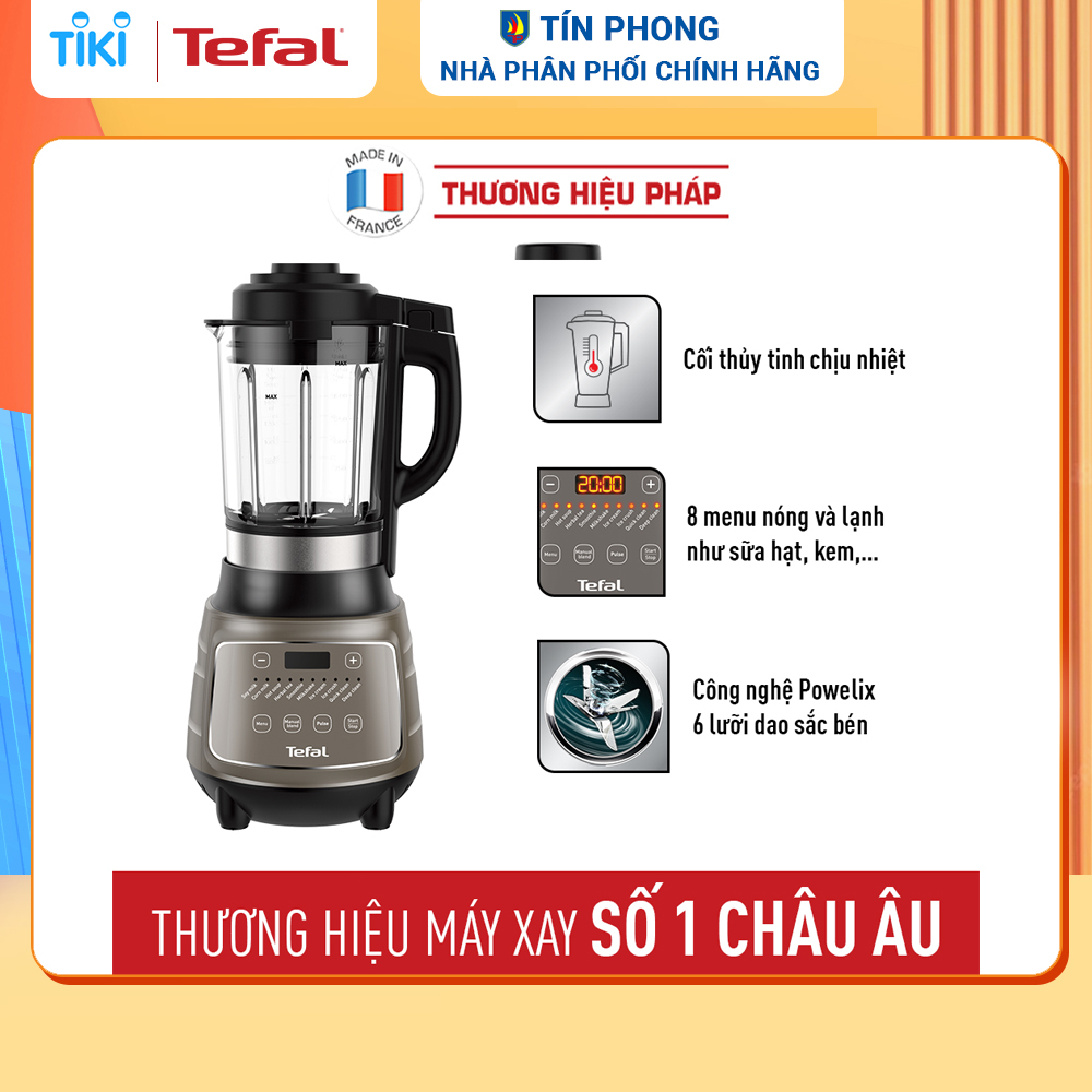 Máy làm sữa hạt, xay sinh tố và nấu đa năng Tefal BL967B66, 1300W, 1.75L - Hàng chính hãng
