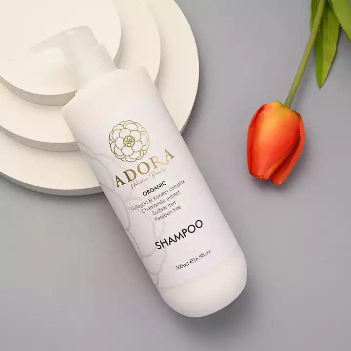 Dầu Gội Đầu ADORA 500ML Chiết Xuất Collagen Oganic Keratin Giups Phục Hồi Nuôi Dưỡng Tóc Chuyên Sâu Giảm Rụng Tóc