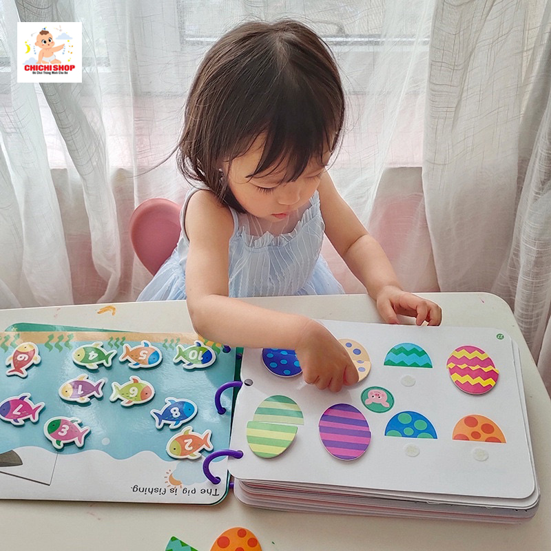 Đồ Chơi Giáo Dục Montessori, Combo 2 Bộ Bóc Dán Thông Minh Nhiều Chủ Đề Hấp Dẫn Giúp Trẻ Vừa Học Vừa Chơi