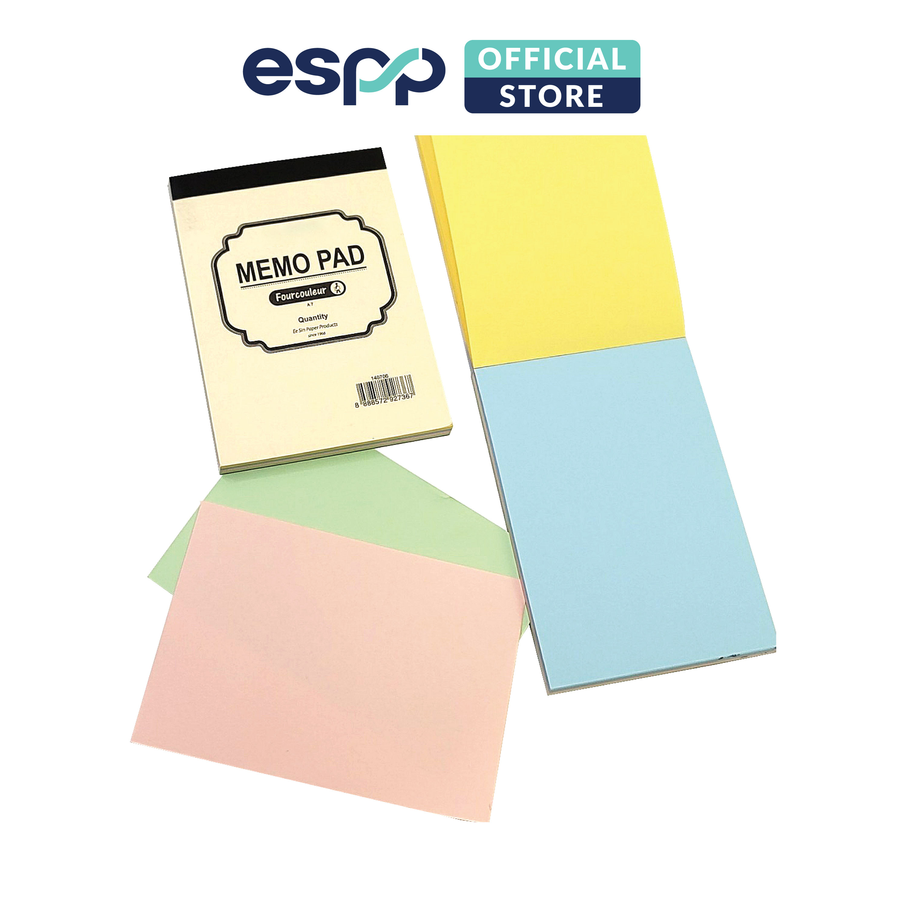 Sổ giấy note 4 màu 60 tờ khổ A7 - ESPP