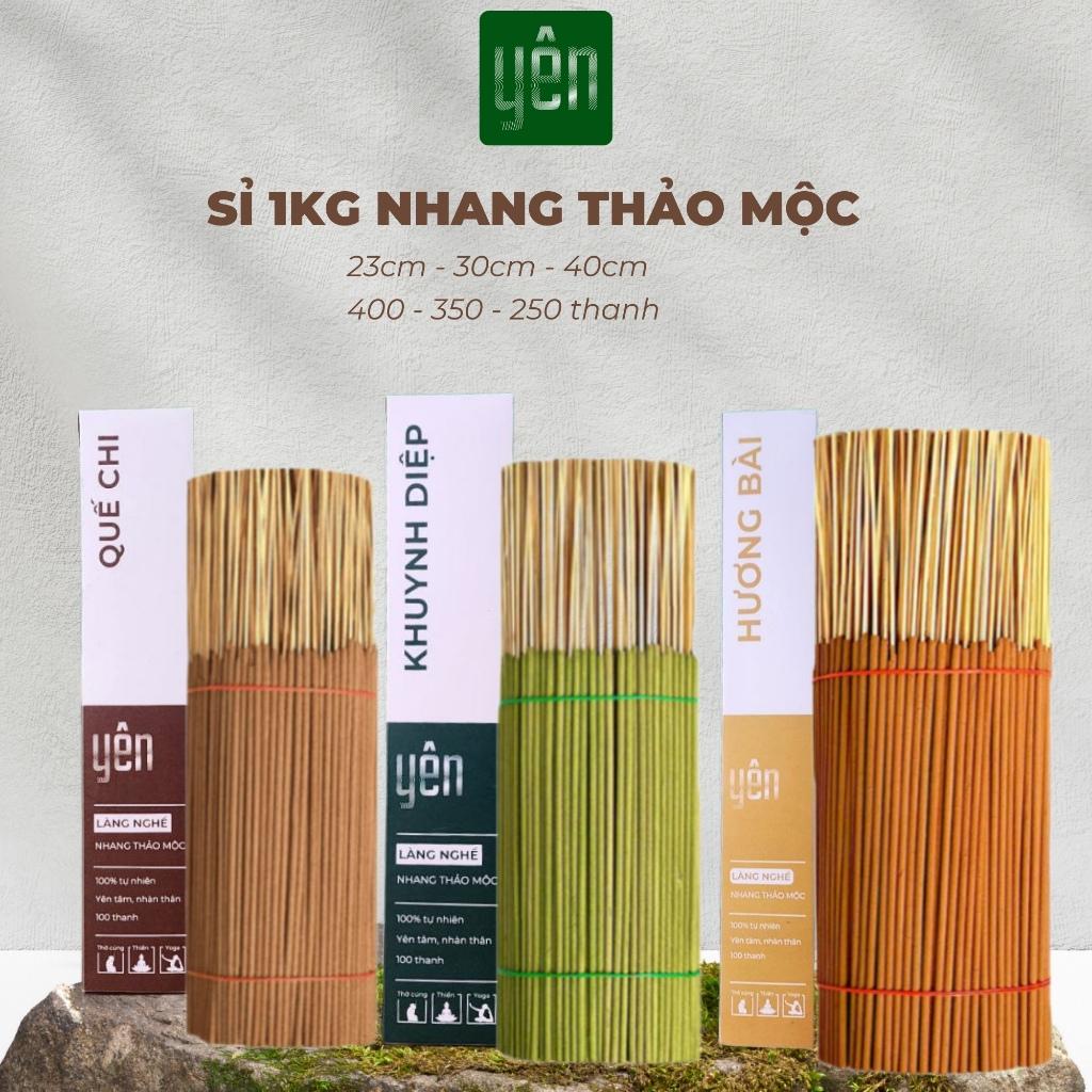 Nhang Thảo Mộc 1kg Giá Sỉ Quế Khuynh Diệp Hương Bài Loại 23-30-40cm 800-700-500 Thanh Yên Tự Nhiên - Quế Chi