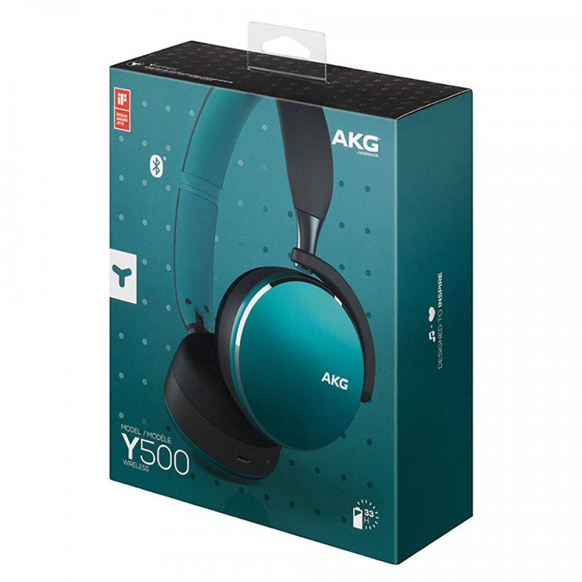 Tai nghe Bluetooth không dây AKG Y500 ( Xanh ngọc )-Hàng chính hãng