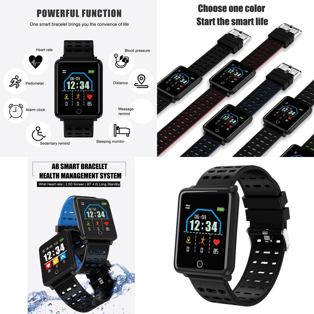 1.44" 4.0 Smart Watch Heart Rate Monitor Blood Pressure 180mAh Men Women