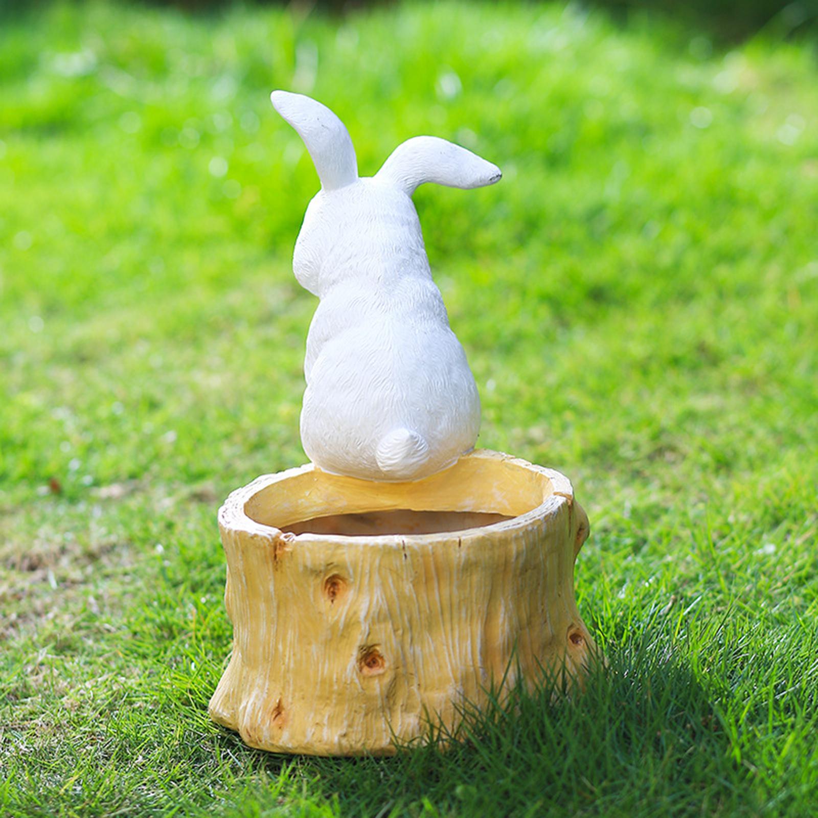 Succulent Planter Pot Bonsai Holder Bunny Flowerpot Patio Decor Ornament